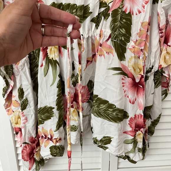 Hawaii Hangover Tropical print one size summer top drawstring waist adjustable - Picture 9 of 9